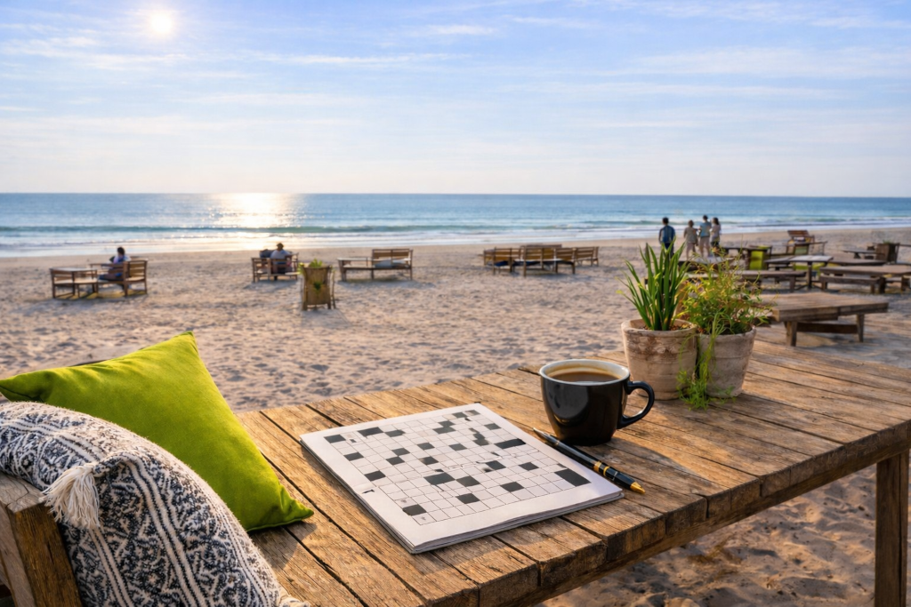 mots fléchés au beach club